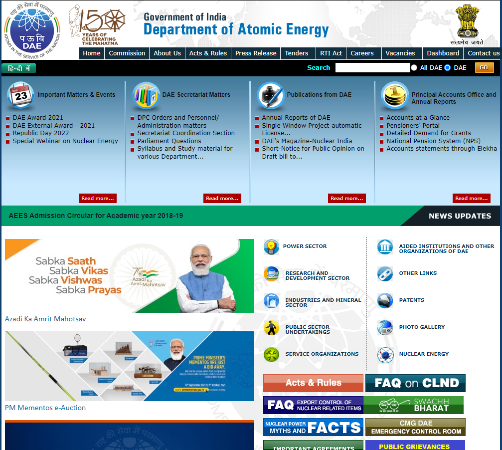 Department of Atomic energy